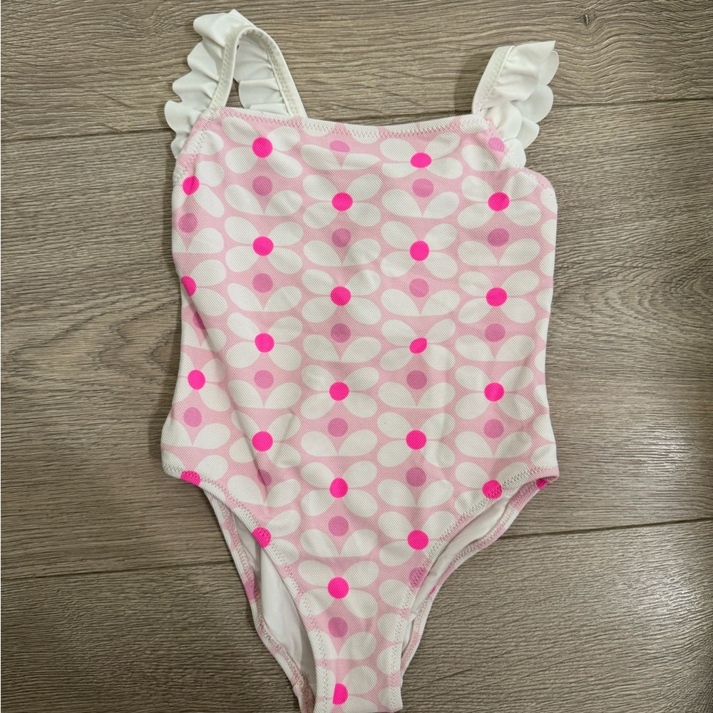 Jacadi Pink and White Daisy Swimsuit